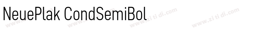 NeuePlak CondSemiBol字体转换